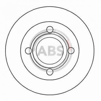 Гальмівний диск задн. Audi 100 (82-91) A.B.S. 16068