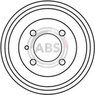 Гальмівний барабан задн. Up/Lupo/Polo/Citigo/Arosa/Cordoba/Ibiza 93- A.B.S. 2706S