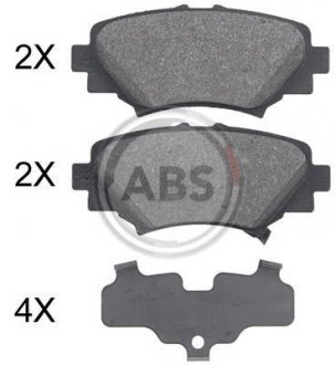 Гальмівні колодки зад. Mazda 3 16- A.B.S. 35032