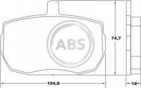 Гальмівні колодки дискові (1 к-т) A.B.S. 36124