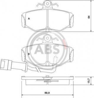 Колодки гальмівні задн. Scorpio/Escort/Granada/Sierra 82-01 A.B.S. 36170