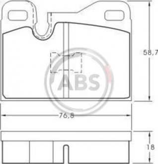 Колодки гальмівні задн/пер. Megane II 1.4 02-08 A.B.S. 36398