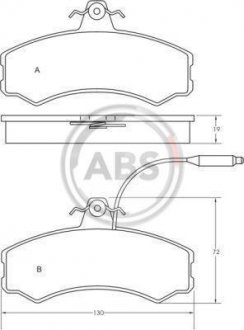 Колодки гальмівні перед. A3/C25/Ducato/J5 (85-11) A.B.S. 36470