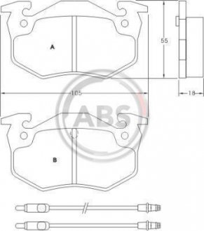 Колодки гальмівні V6 (82-94) A.B.S. 36503