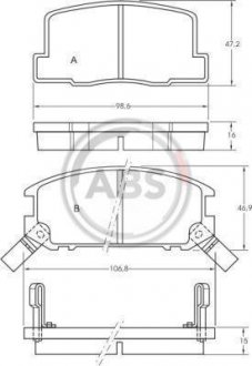 Гальмівні колодки дискові A.B.S. 36605