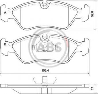 Колодка торм. DAEWOO/OPEL LANOS/ASTRA/VECTRA перед A.B.S. 36667