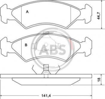 Гальмівні колодки дискові (1 к-т) A.B.S. 36707 (фото 1)