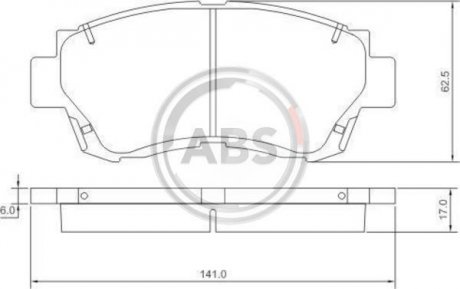 Гальмівні колодки дискові (1 к-т) A.B.S. 36713 (фото 1)