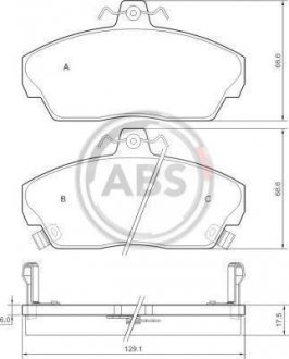 Гальмівні колодки перед. Honda Civic 91-05 (TRW) A.B.S. 36746