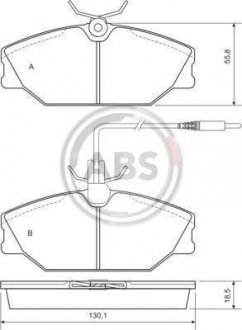 Колодки гальмівні пер. Megane/Scenic/Laguna/Safrane/Sport 92-03 A.B.S. 36769