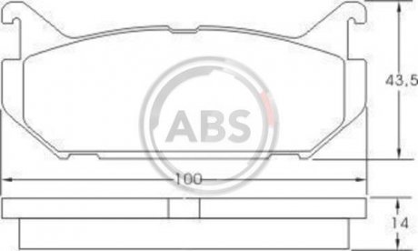 Гальмівні колодки дискові (1 к-т) A.B.S. 36796