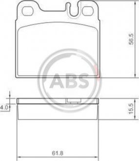 Гальмівні колодки дискові (1 к-т) A.B.S. 36810 (фото 1)