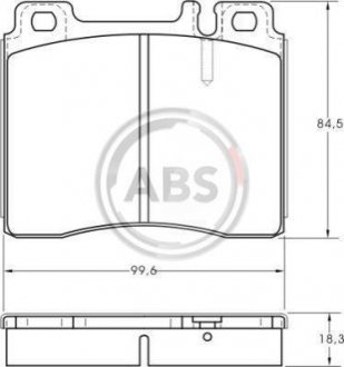 Колодки гальмівні пер. W140/W140/W140/W124/W140 91-99 A.B.S. 36825