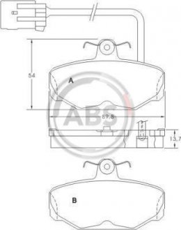 Гальмівні колодки дискові (1 к-т) A.B.S. 36847 (фото 1)