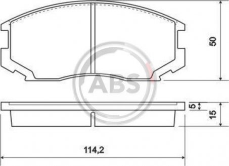 Гальмівні колодки дискові (1 к-т) A.B.S. 36865