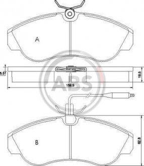 Гальмівні колодки перед. Ducato/Boxer 94-02 (1.8t) A.B.S. 36884