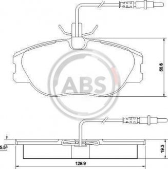 Гальмівні колодки перед. Jumpy/Scudo/Expert 96- (Lucas) A.B.S. 36899