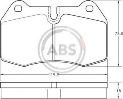 Гальмівні колодки перед. BMW 5(E39)/7(E38) 96-04 (brembo) A.B.S. 36958