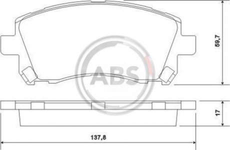 Гальмівні колодки дискові (1 к-т) A.B.S. 36972