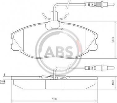 Гальмівні колодки дискові (1 к-т) A.B.S. 36977