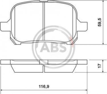 Колодки гальмівні перед. Avalon/Camry/ES/Mark/RX (96-06) A.B.S. 37033