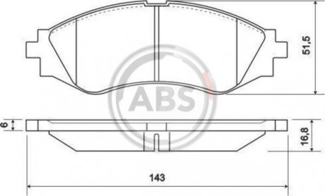 Гальмівні колодки дискові (1 к-т) A.B.S. 37055 (фото 1)