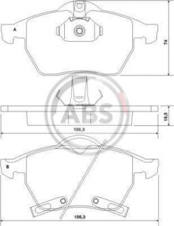 Гальмівні колодки дискові (1 к-т) A.B.S. 37116 (фото 1)