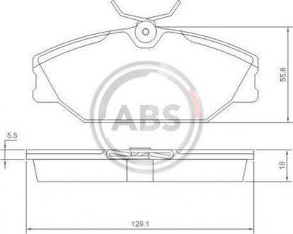 Гальмівні колодки дискові (1 к-т) A.B.S. 37138