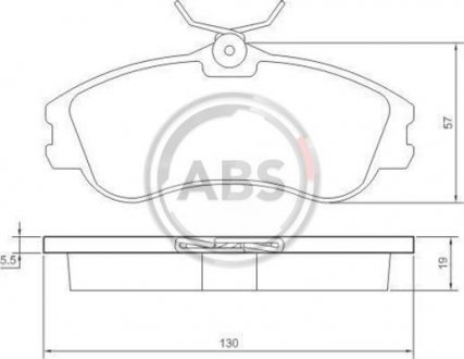 Гальмівні колодки дискові (1 к-т) A.B.S. 37152