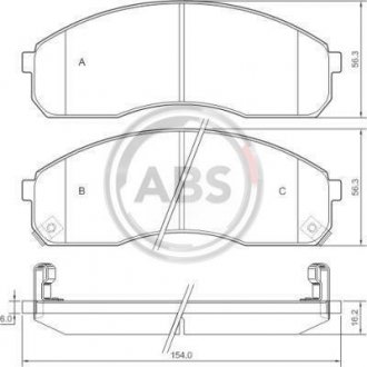 Колодки гальмівні пер. Carnival 95- A.B.S. 37275