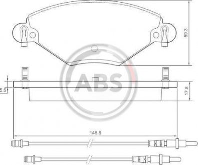 Гальмівні колодки дискові (1 к-т) A.B.S. 37277 (фото 1)