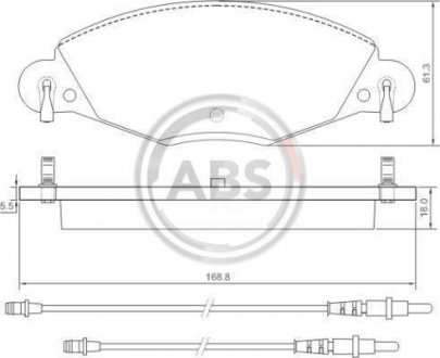 Гальмівні колодки дискові (1 к-т) A.B.S. 37285