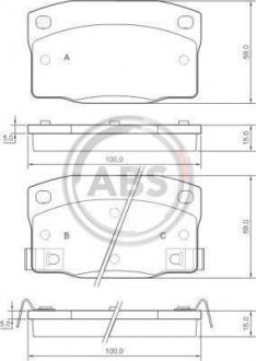 Гальмівні колодки дискові (1 к-т) A.B.S. 37304 (фото 1)