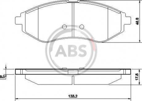 Гальмівні колодки дискові (1 к-т) A.B.S. 37352