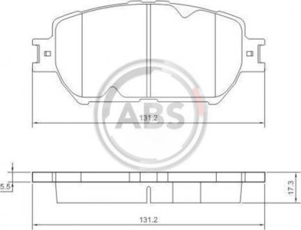 Гальмівні колодки перед. Toyota Camry 96-06 (akebono) A.B.S. 37356