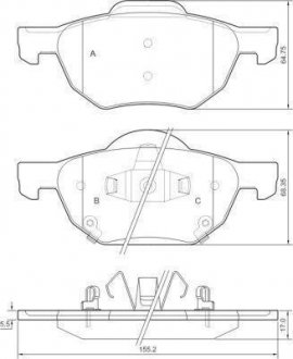 Гальмівні колодки дискові (1 к-т) A.B.S. 37359