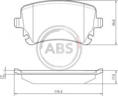 Колодка торм. AUDI A8 задн. (ABS) A.B.S. 37366