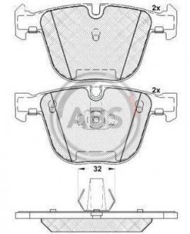 Гальмівні колодки дискові A.B.S. 37371