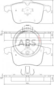 Гальмівні колодки дискові (1 к-т) A.B.S. 37389 (фото 1)