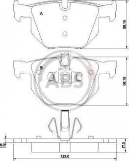 Гальмівні колодки дискові (1 к-т) A.B.S. 37410 (фото 1)