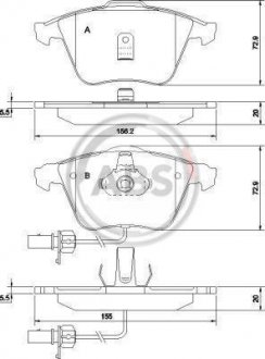 Гальмівні колодки дискові A.B.S. 37425