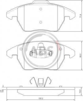 Гальмівні колодки дискові (1 к-т) A.B.S. 37429