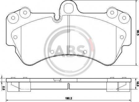 Колодки гальмівні пер. Touareg/Cayenne 02-10 A.B.S. 37445