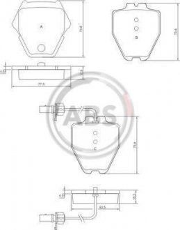 Гальмівні колодки перед. VW Phaeton 02-07 (TRW) A.B.S. 37448