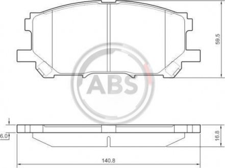 Гальмівні колодки дискові (1 к-т) A.B.S. 37458