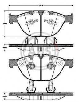 Гальмівні колодки дискові (1 к-т) A.B.S. 37463