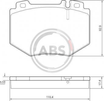 Гальмівні колодки дискові (1 к-т) A.B.S. 37480 (фото 1)