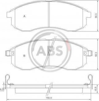Гальмівні колодки дискові (1 к-т) A.B.S. 37481
