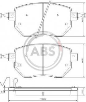 Гальмівні колодки дискові (1 к-т) A.B.S. 37504 (фото 1)