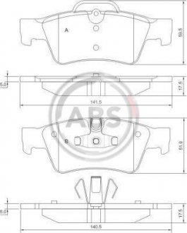 Гальмівні колодки дискові (1 к-т) A.B.S. 37509